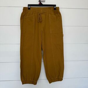 Style & Co Women’s Small Mustard Yellow Cropped Cargo Jogger Pants